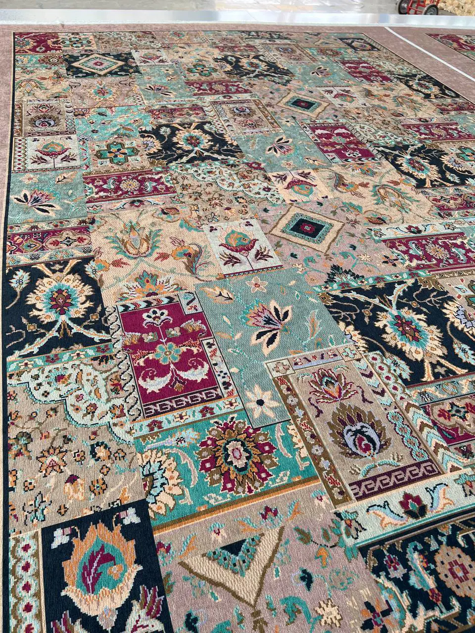 روفرشی کشدار مخمل شانل تراکم بالا (کاور فرش) کد A023 - 1