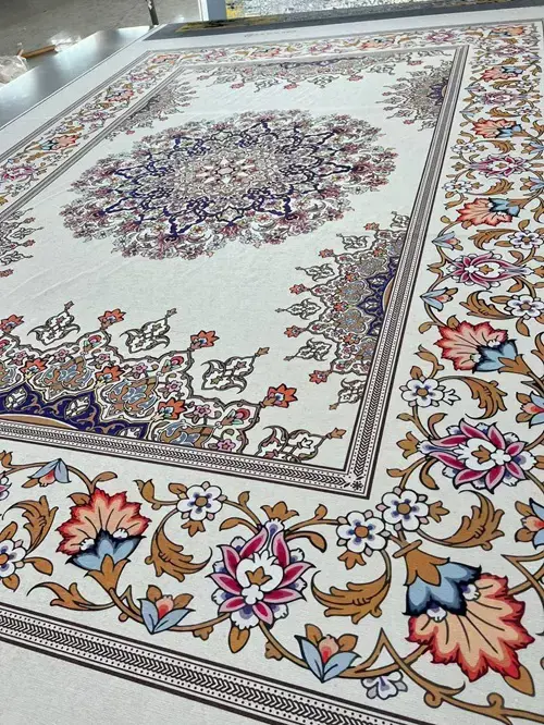 روفرشی کشدار مخمل شانل تراکم بالا (کاور فرش) کد A046 - 1