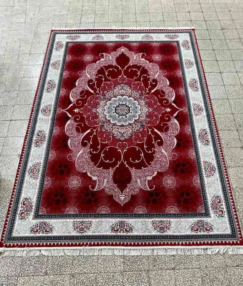  فرش ماشینی لاکی هفتصد شانه طرح چکاوک ورژن - ارسال رایگان - 1