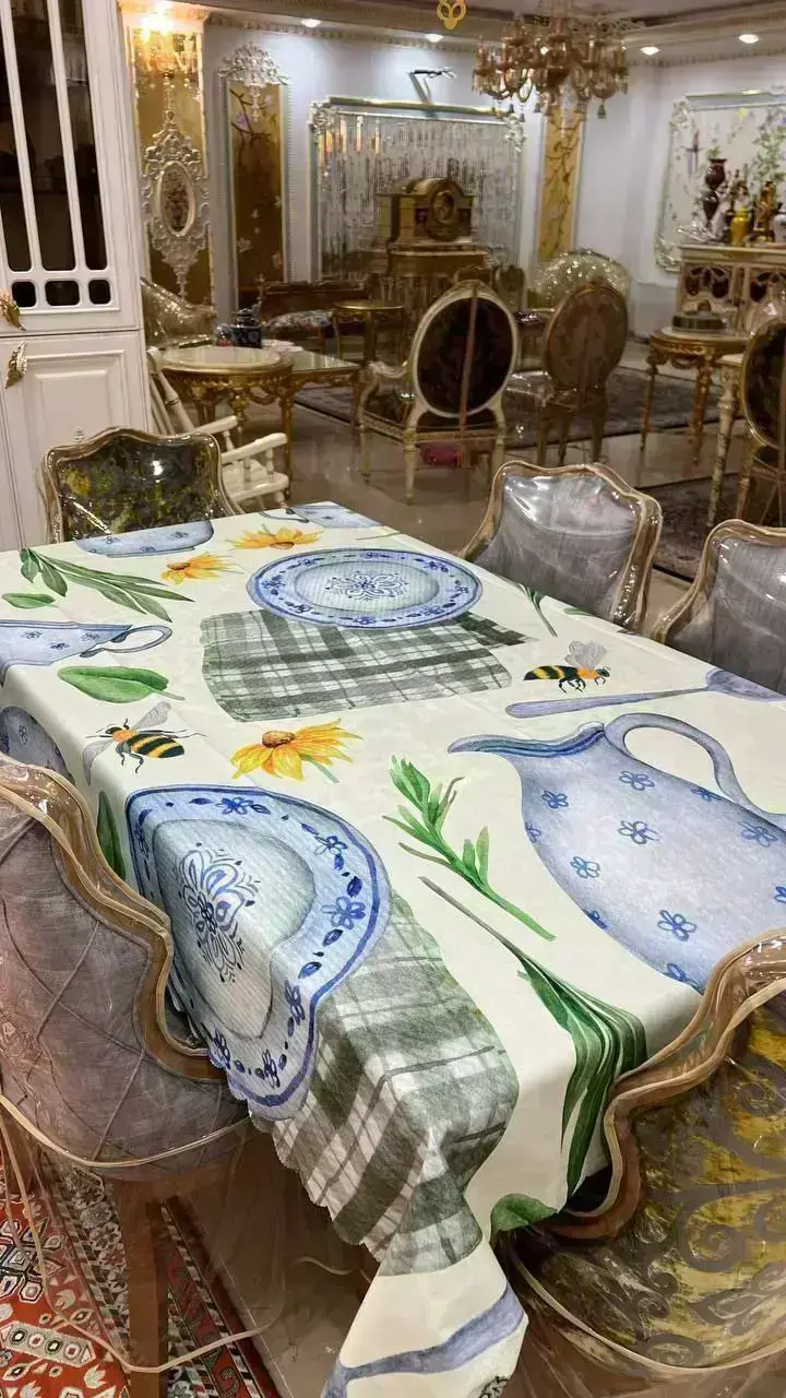 رومیزی مخمل شانل درجه یک مدل B20089 – فیلم زنده محصول - 1