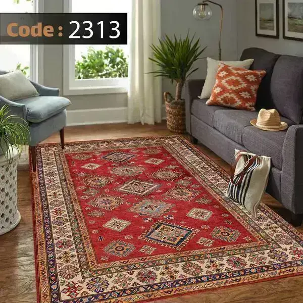 روفرشی کشدار 12 متری رنگ لاکی و کرم طرح سنتی B2313 - ارسال فوری - 1