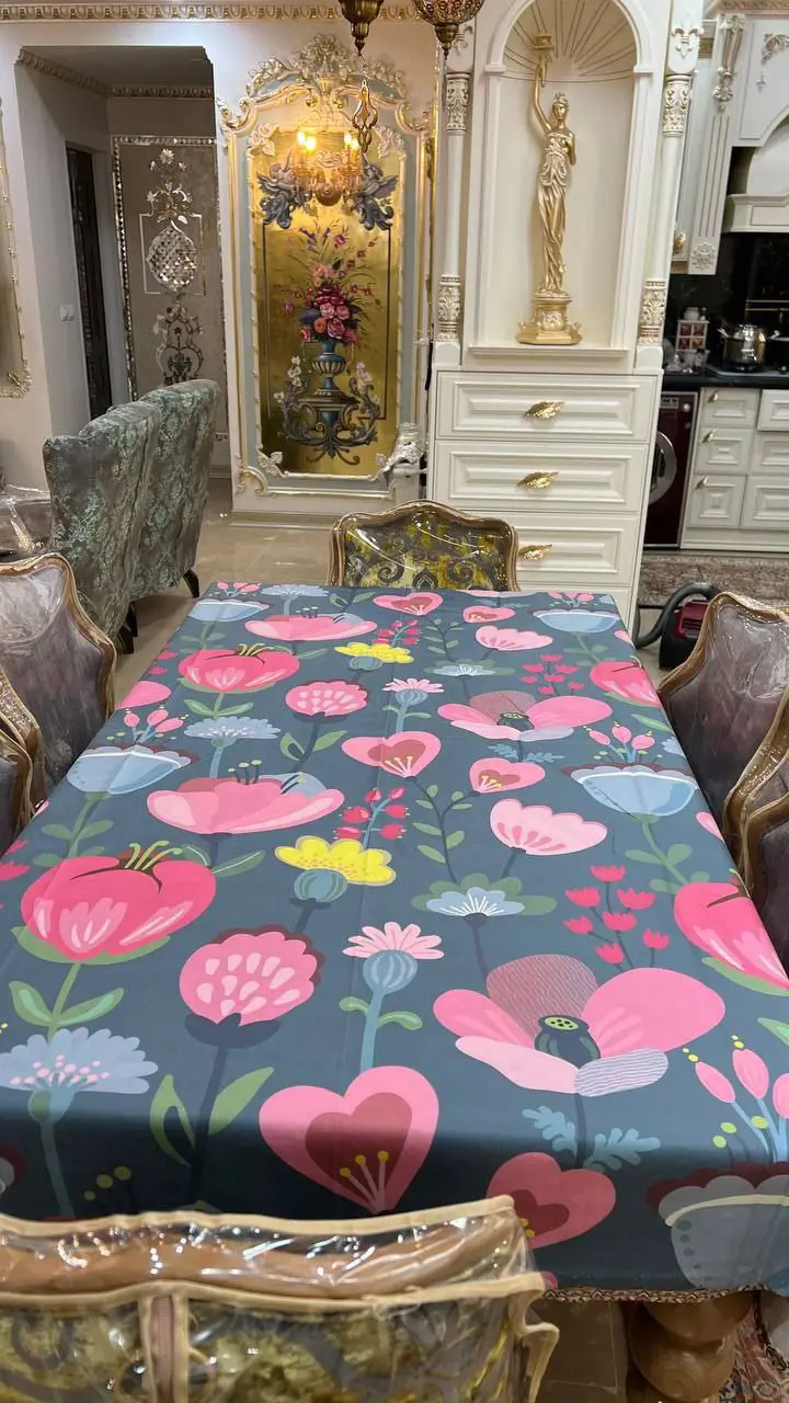 رومیزی مخمل شانل درجه یک B20084  - 1