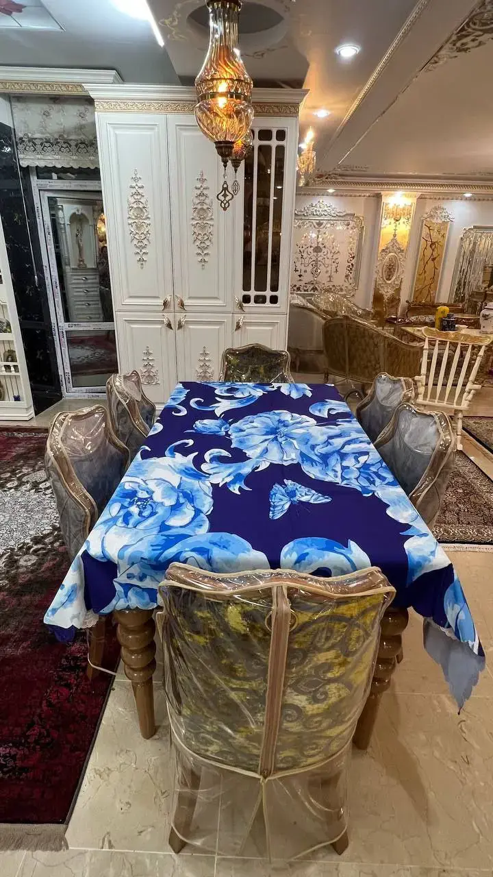 رومیزی مخمل شانل درجه یک مدل B20125 - 1