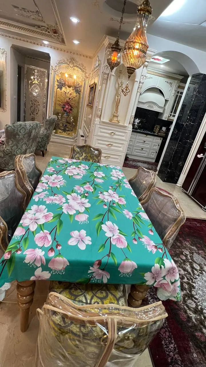 رومیزی مخمل شانل درجه یک مدل B20132 - 1