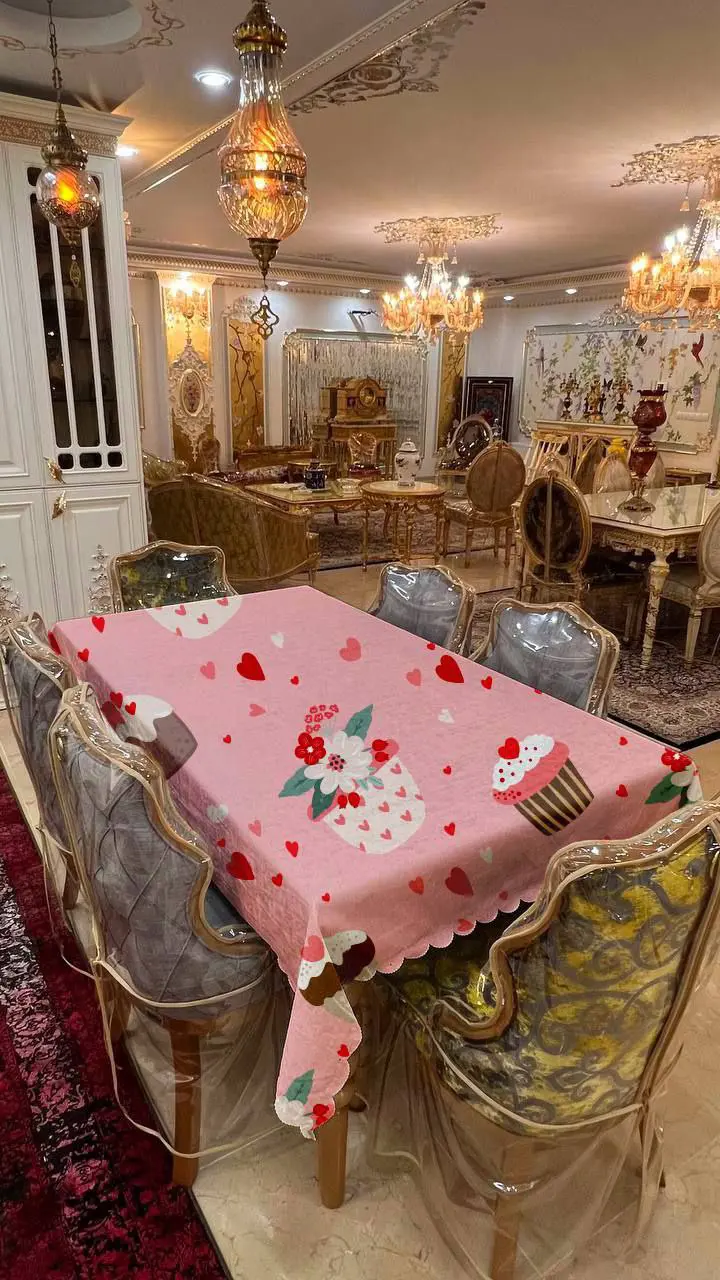 رومیزی مخمل شانل درجه یک B20138 - 1