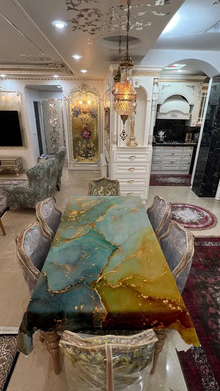 رومیزی مخمل شانل درجه یک B20180 - 1