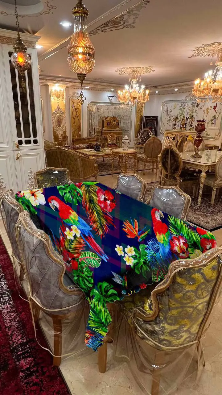 رومیزی مخمل شانل درجه یک B20179 - 1