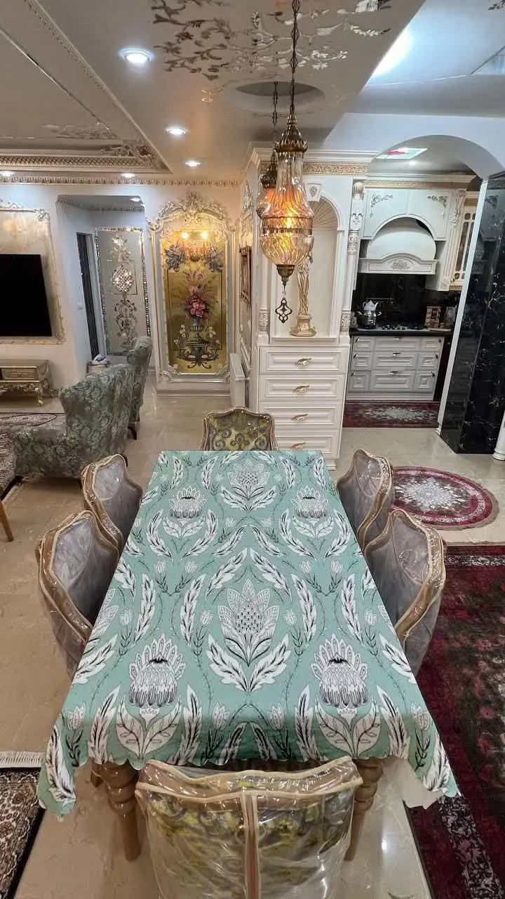 رومیزی مخمل شانل درجه یک B20178 - 1