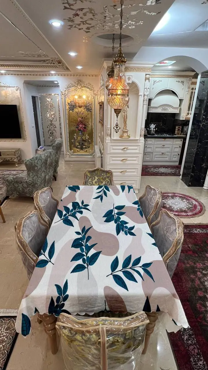 رومیزی مخمل شانل درجه یک B20177 - 1