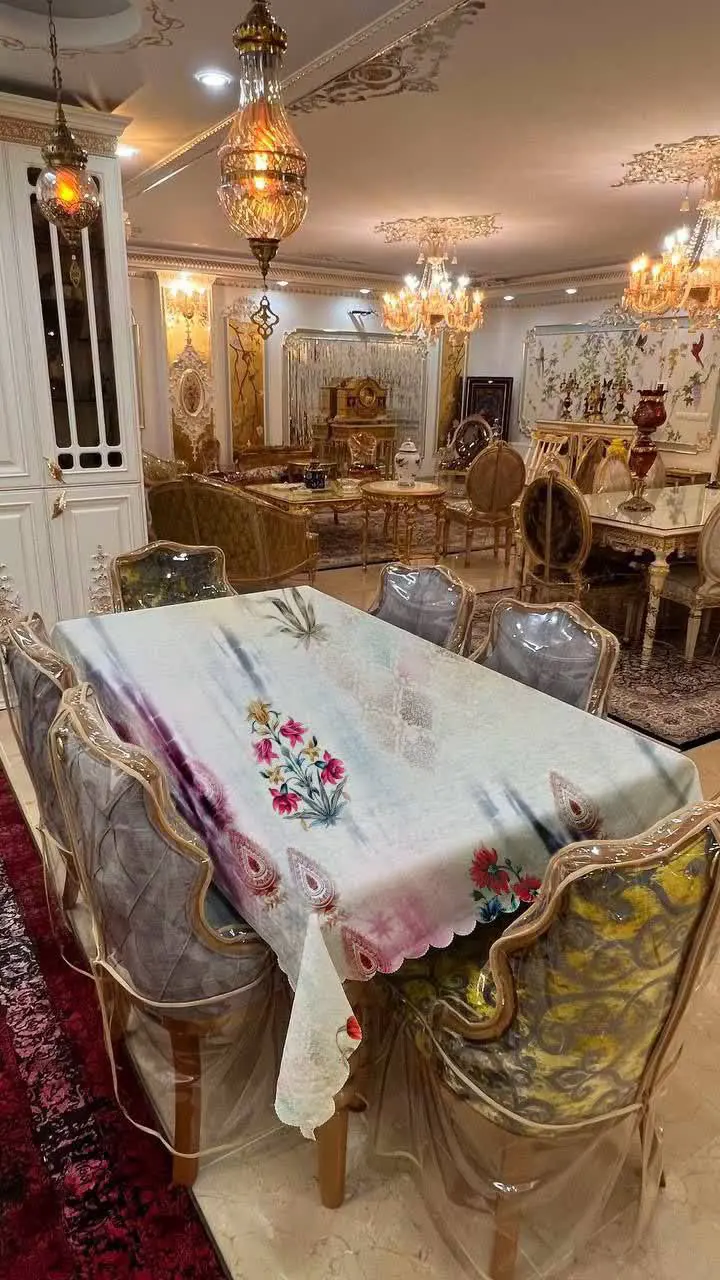 رومیزی مخمل شانل درجه یک B20174 - 1