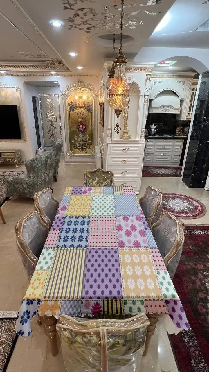رومیزی مخمل شانل درجه یک B20173 - 1