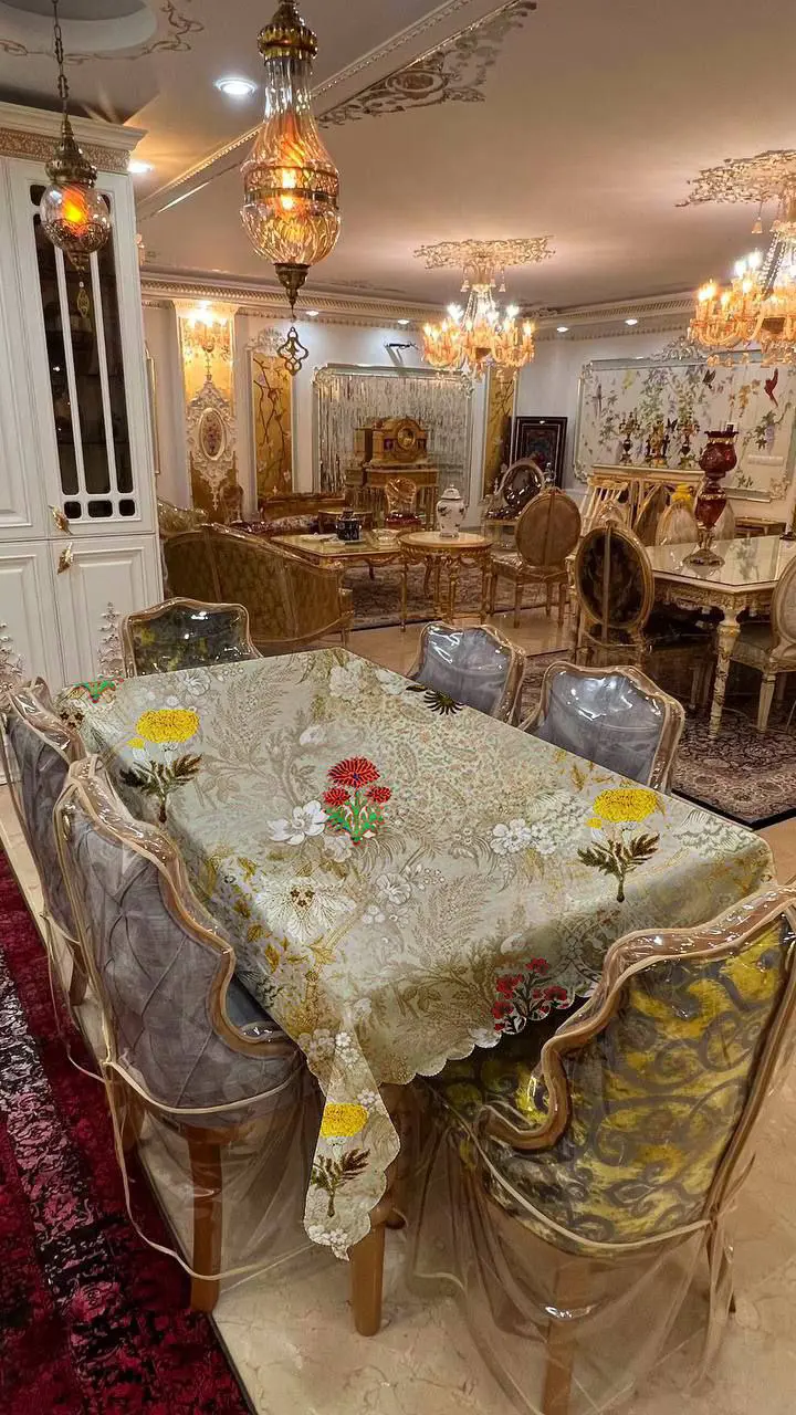 رومیزی مخمل شانل درجه یک B20172 - 1