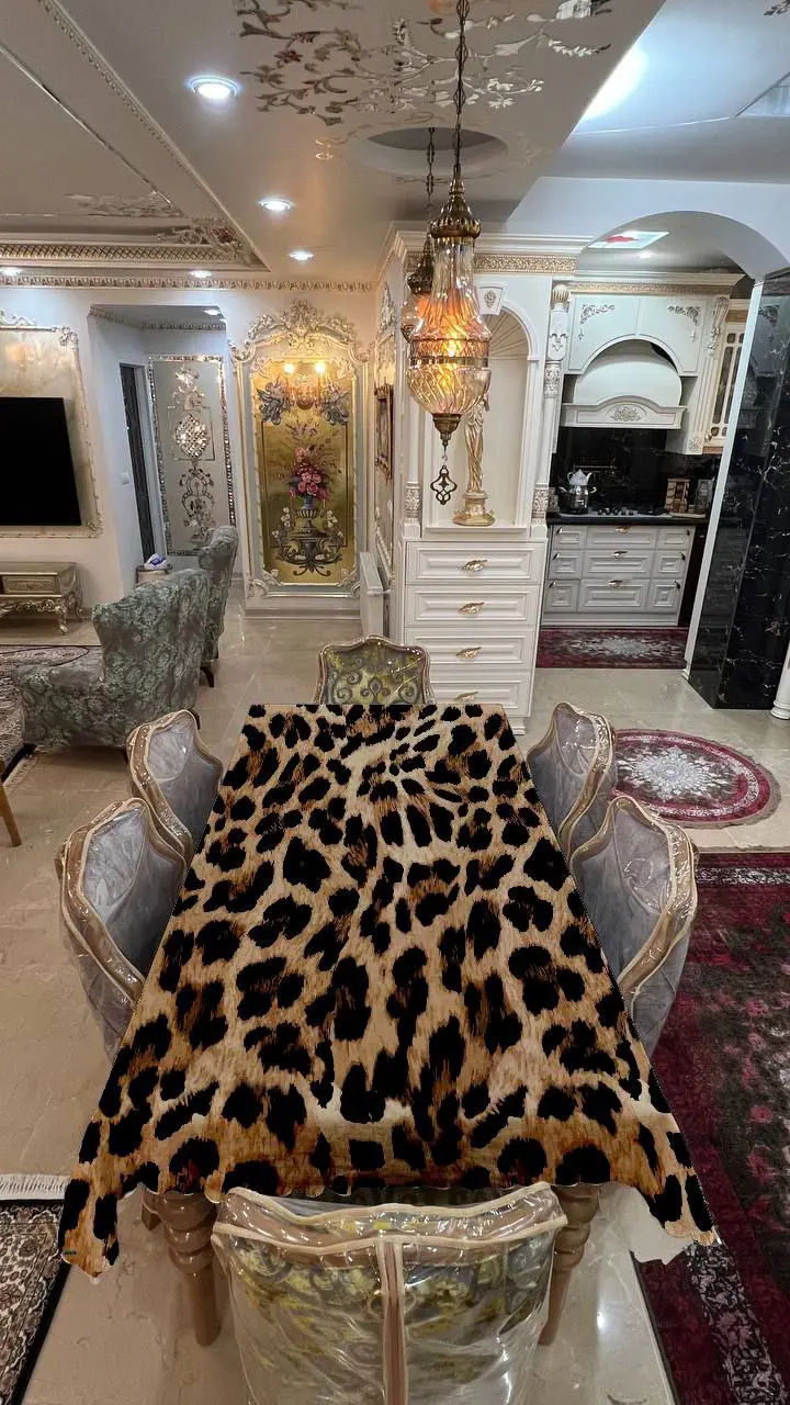 رومیزی مخمل شانل درجه یک B20171 - 1