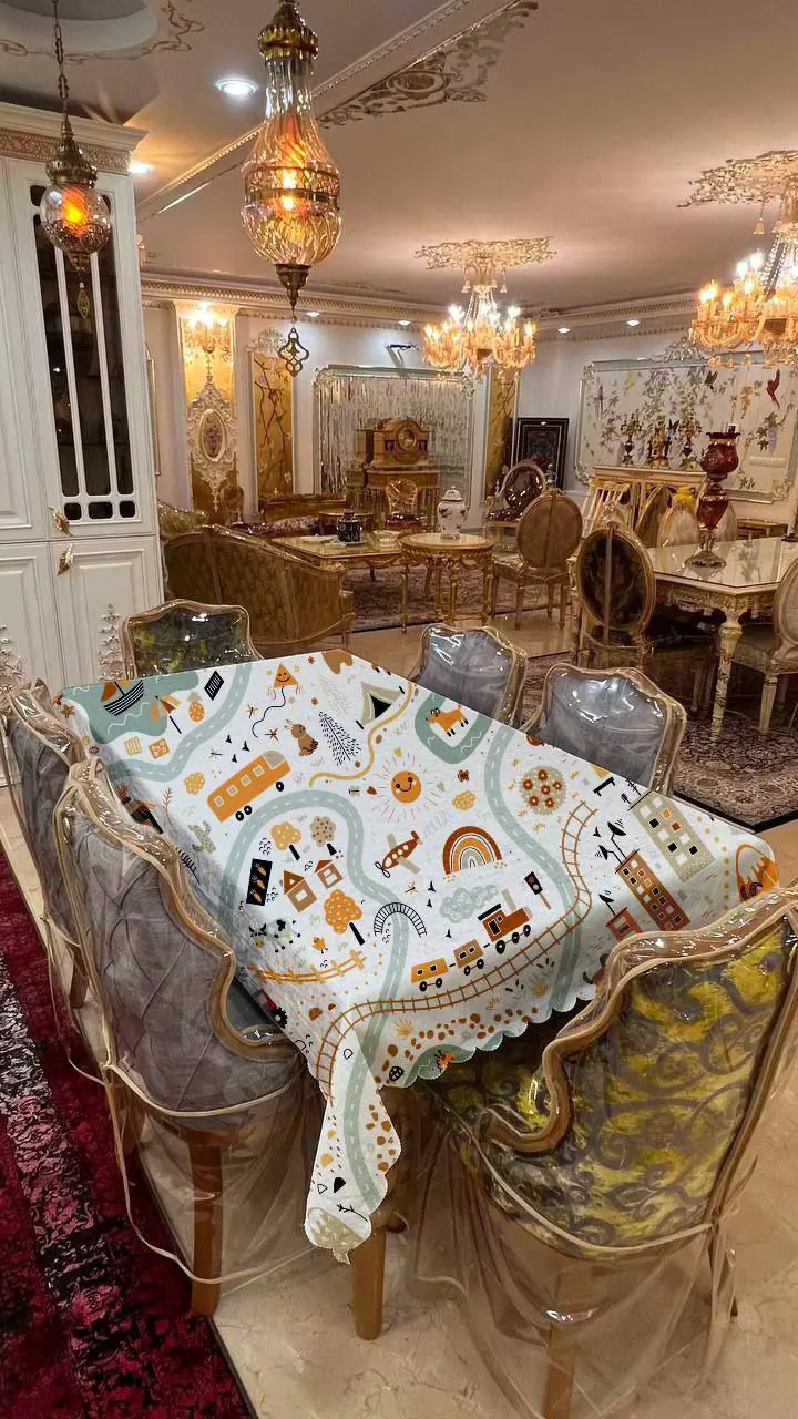 رومیزی مخمل شانل درجه یک B20170 - 1