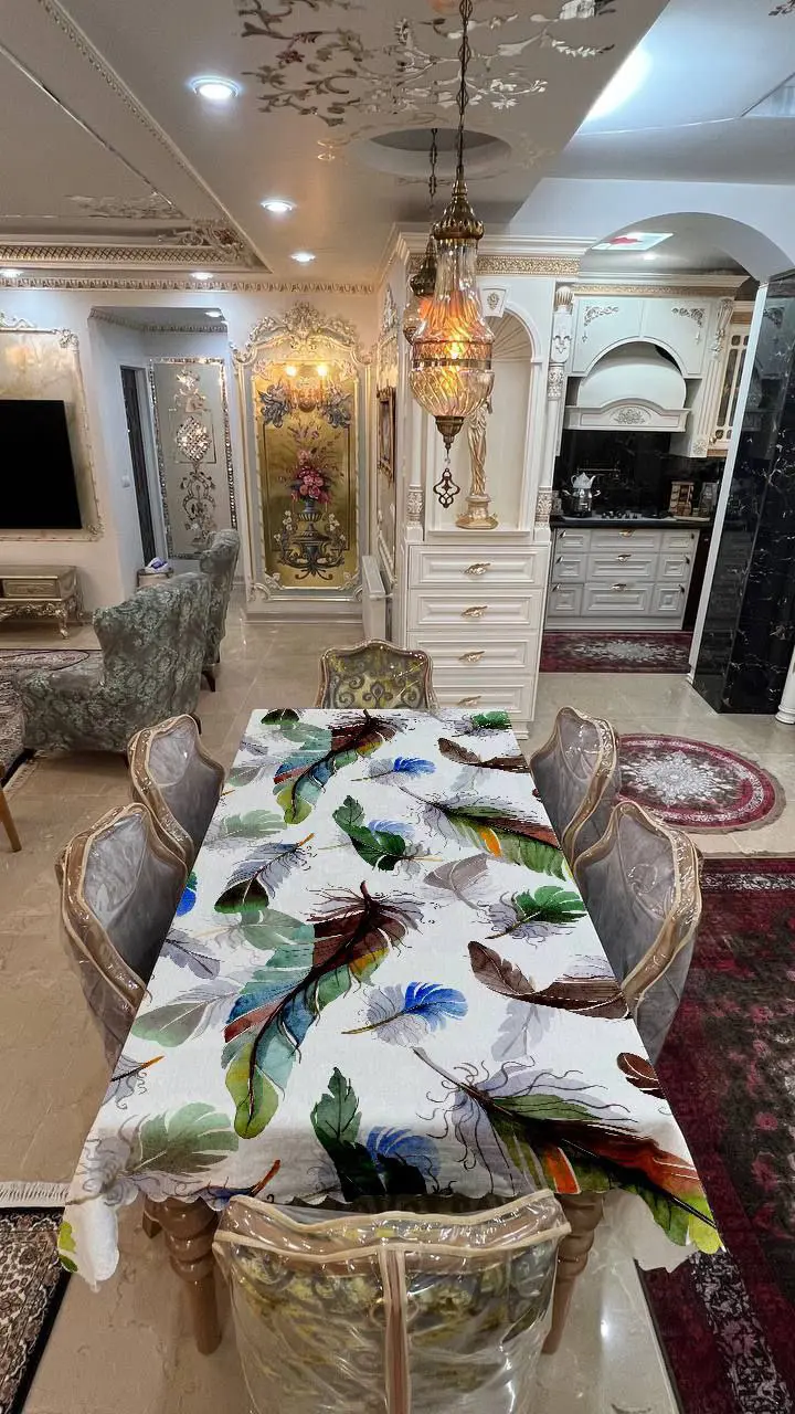 رومیزی مخمل شانل درجه یک B20166 - 1