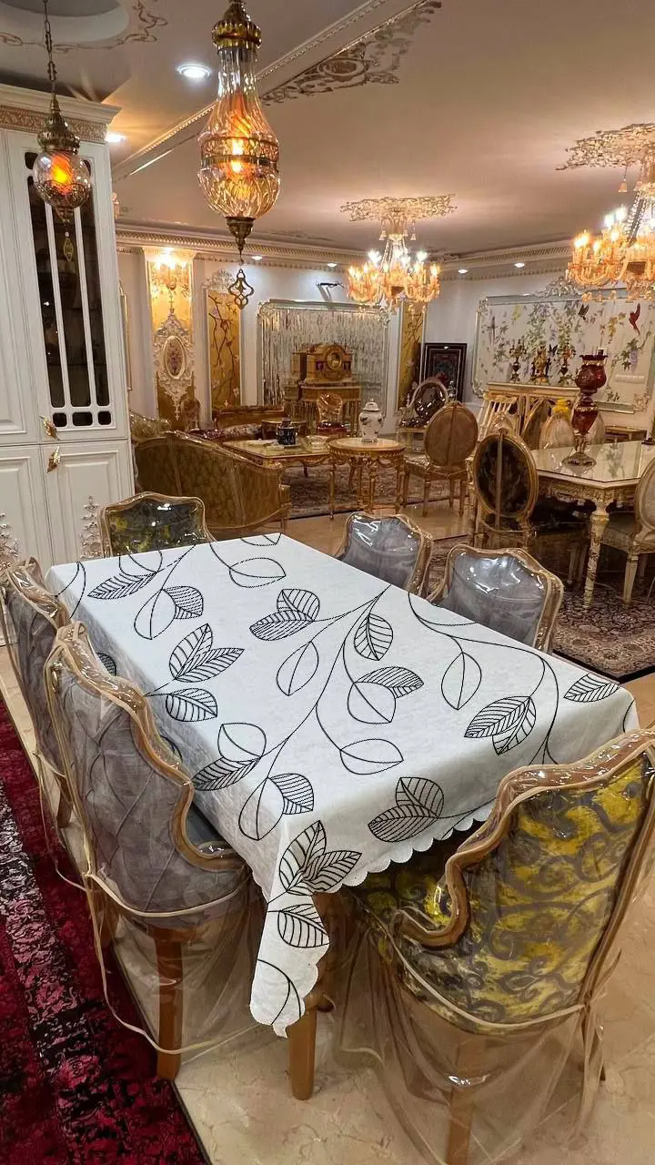 رومیزی مخمل شانل درجه یک B20165 - 1