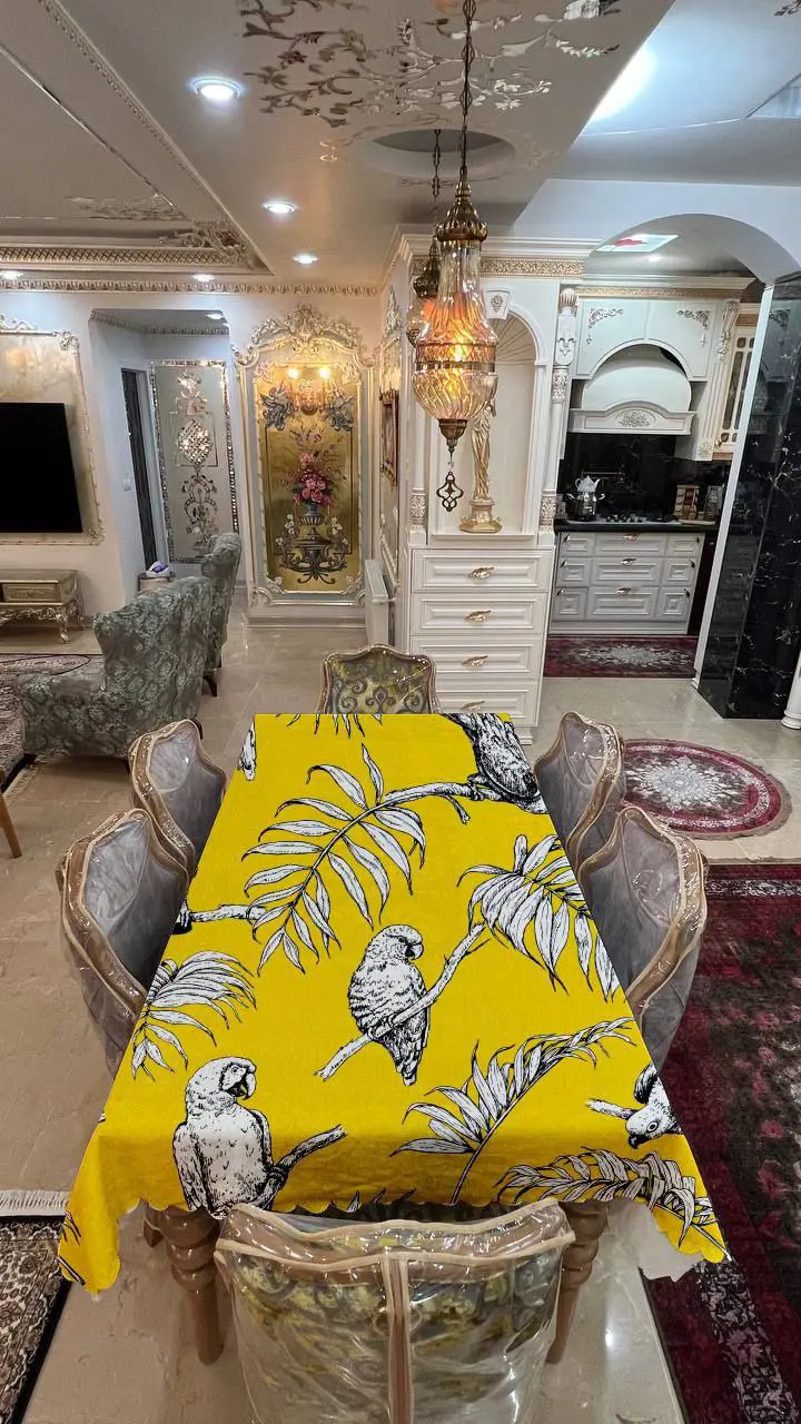 رومیزی مخمل شانل درجه یک B20163 - 1