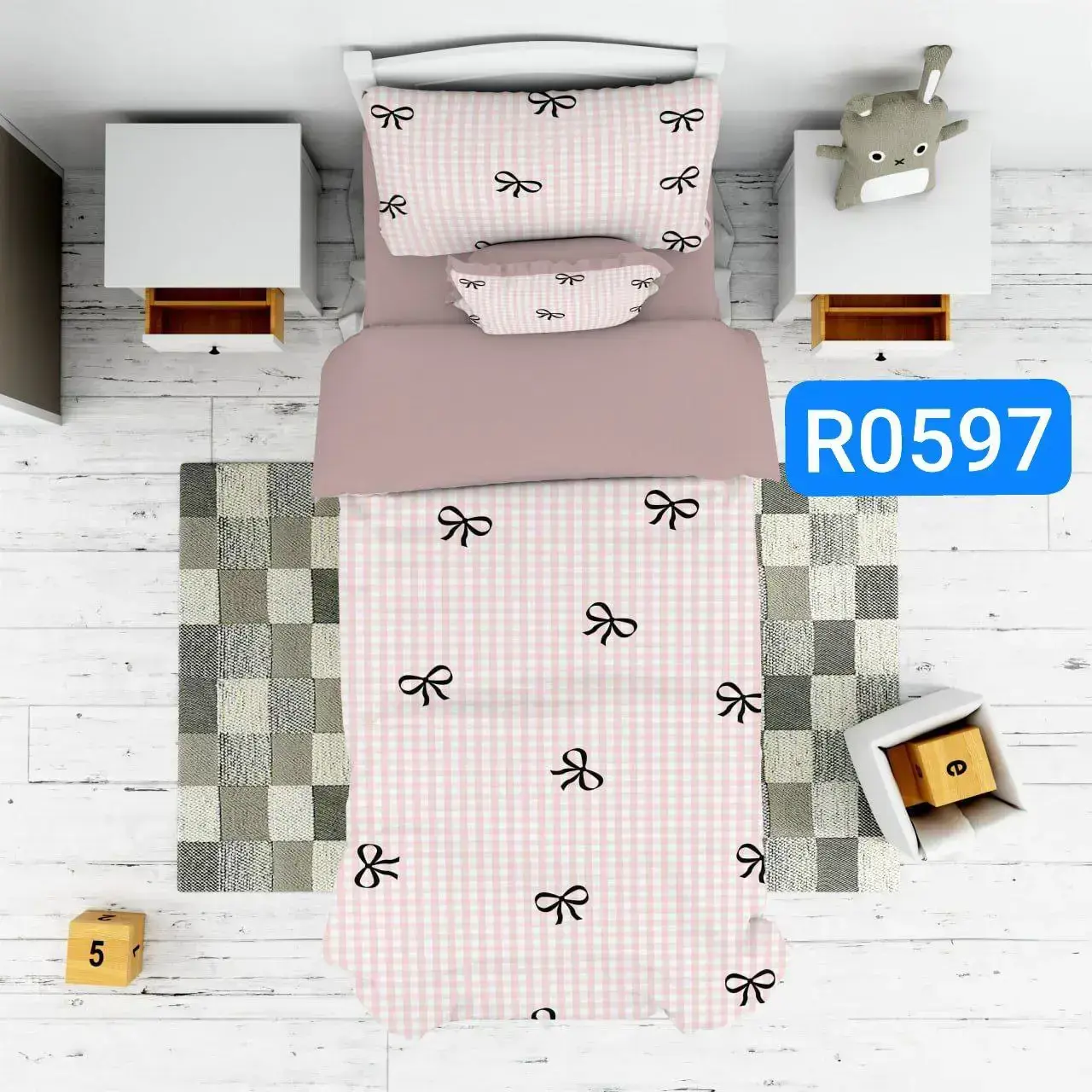 ست روتختی دخترانه پاپیونی کد R0597 - 1
