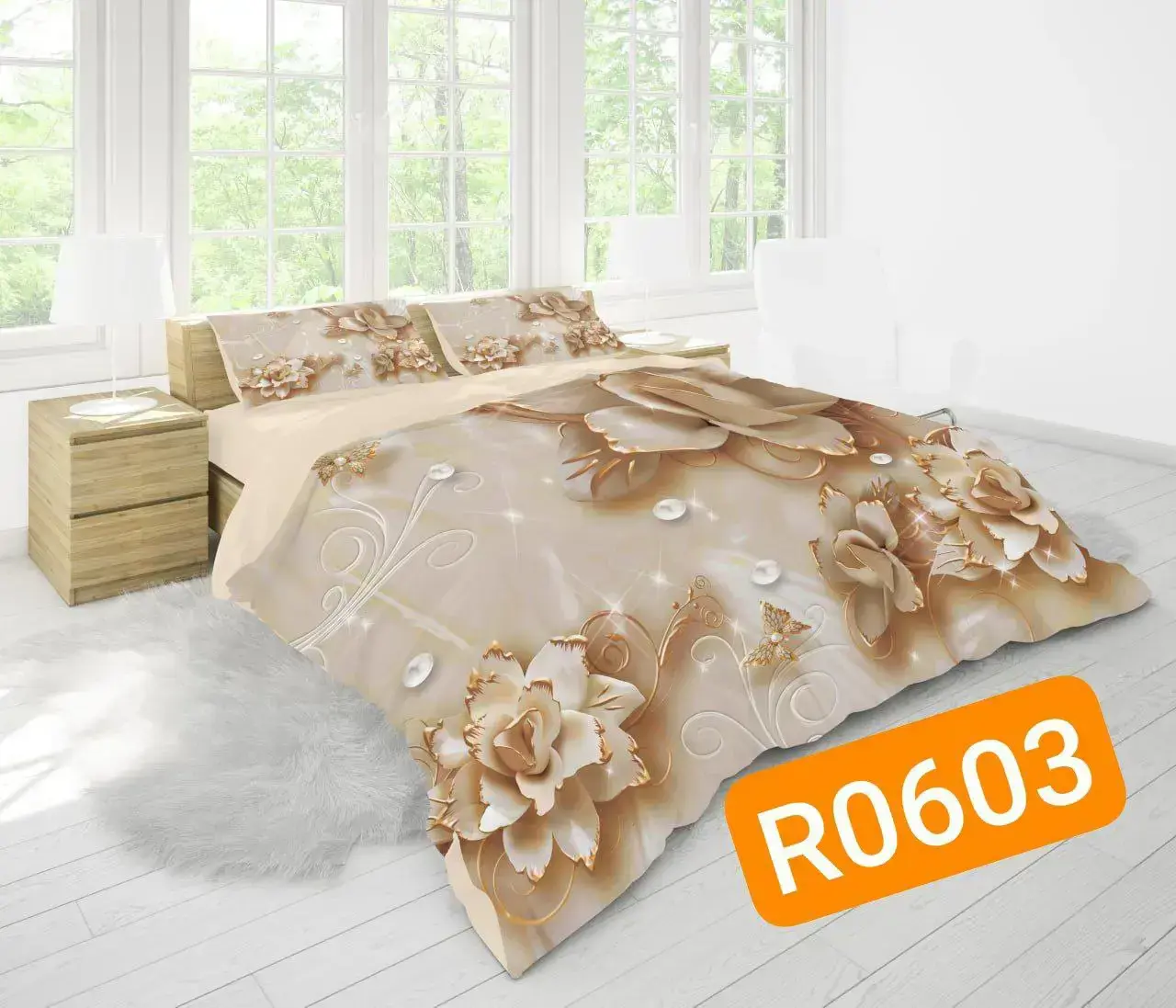 ست رو تختی یک نفره و دو نفره شیک کد R0603 - 1