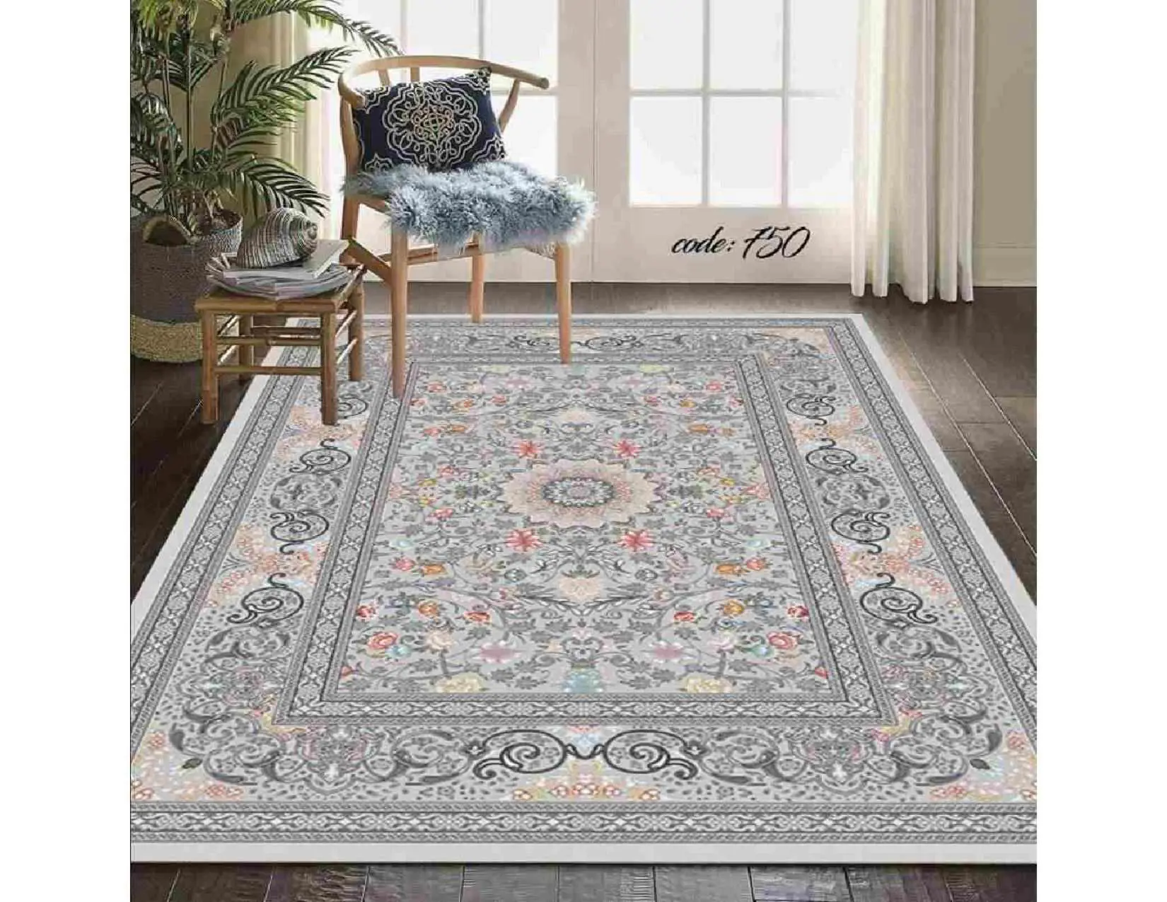 روفرشی کشدار مخمل شانل تراکم بالا (کاور فرش) کد A750 - 1