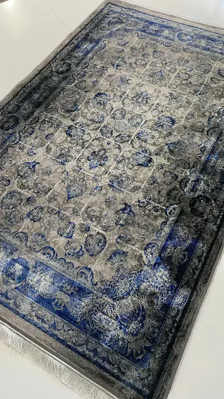 فرشینه ترمزدار و ریشه‌دار طرح ستاره‌ رخ کد A728 - 1
