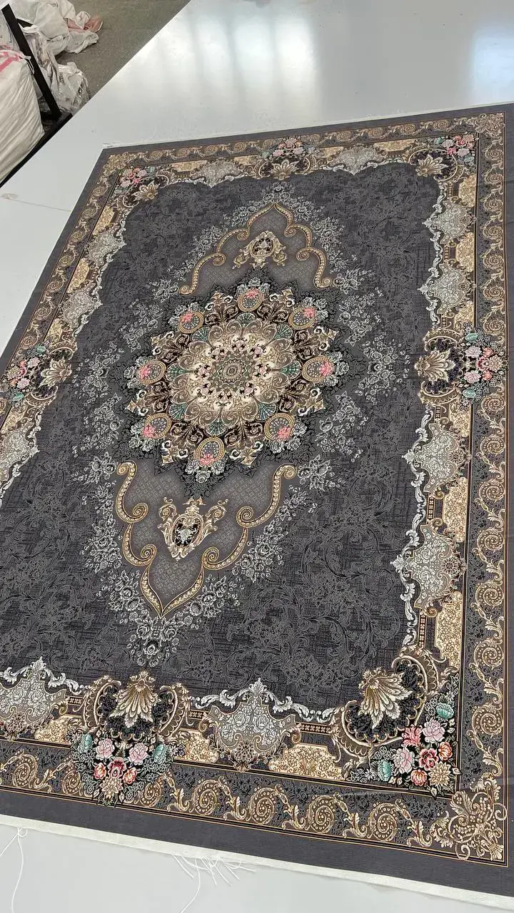 روفرشی کشدار مخمل شانل تراکم بالا (کاور فرش) کد A701 - 1