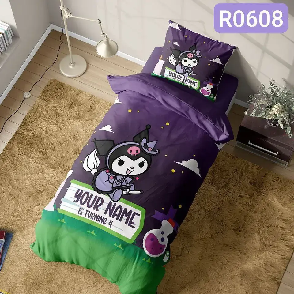 ست رو تختی دخترانه کروم رنگی کد R0608 - 1