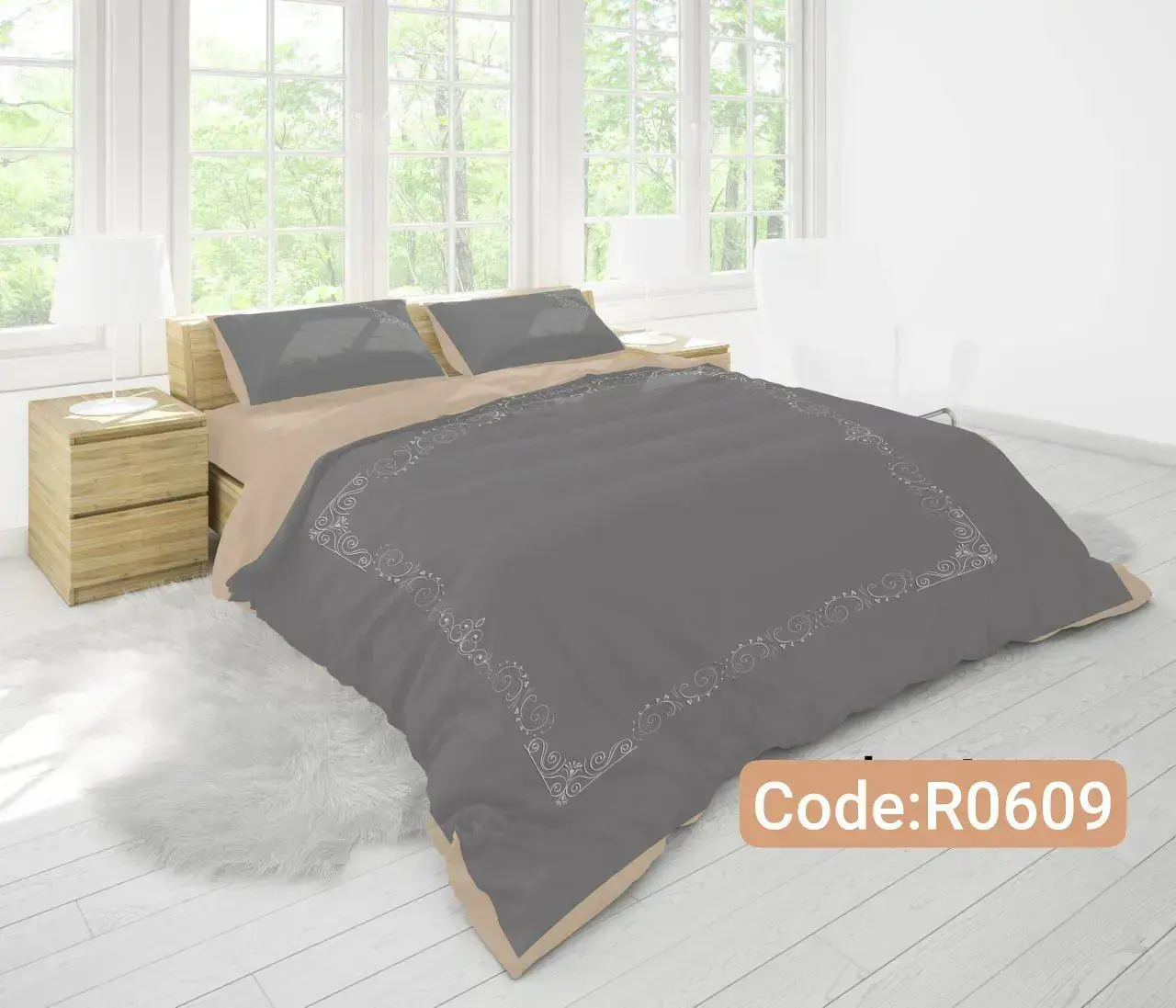 ست رو تختی رنگی کد R0609 - 1