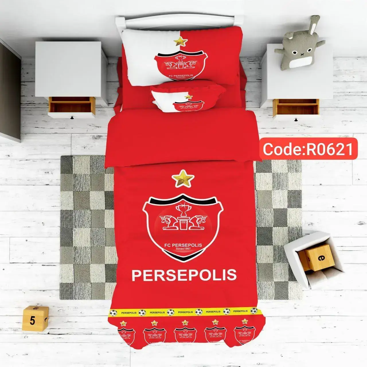 ست روتختی فوتبالی پرسپولیس کد R0621 - 1