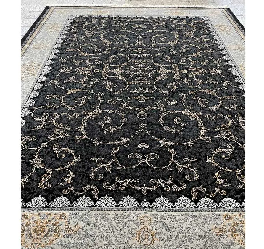  فرش ماشینی هفتصد شانه طلاکوب افشان افرا ورژن - ارسال رایگان - 1