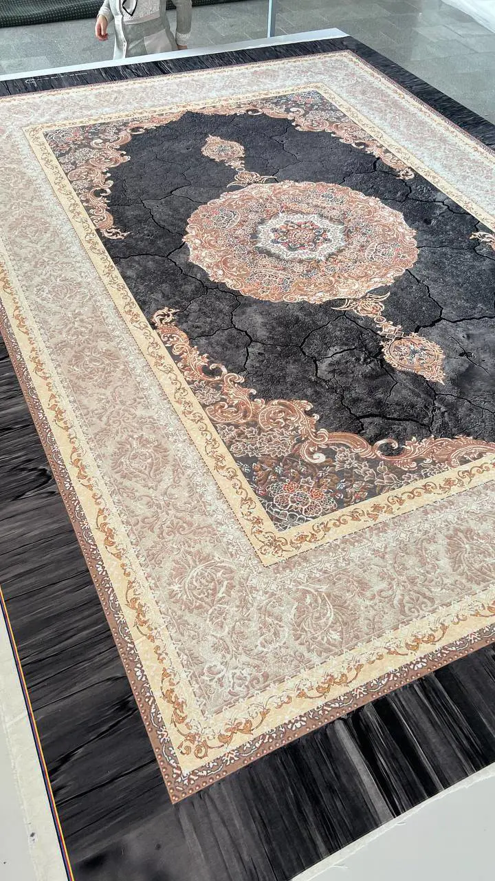 روفرشی کشدار مخمل شانل تراکم بالا (کاور فرش) کد A738 - 1