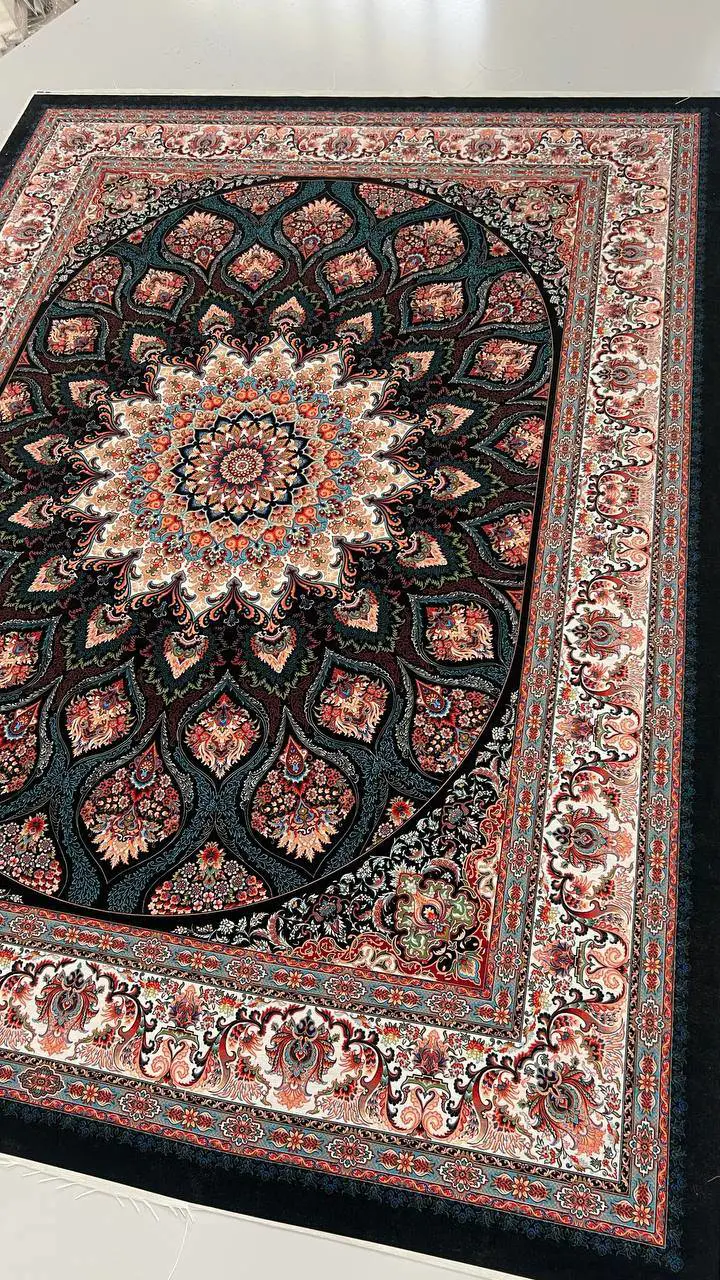روفرشی کشدار مخمل شانل تراکم بالا (کاور فرش) کد A730 - 1