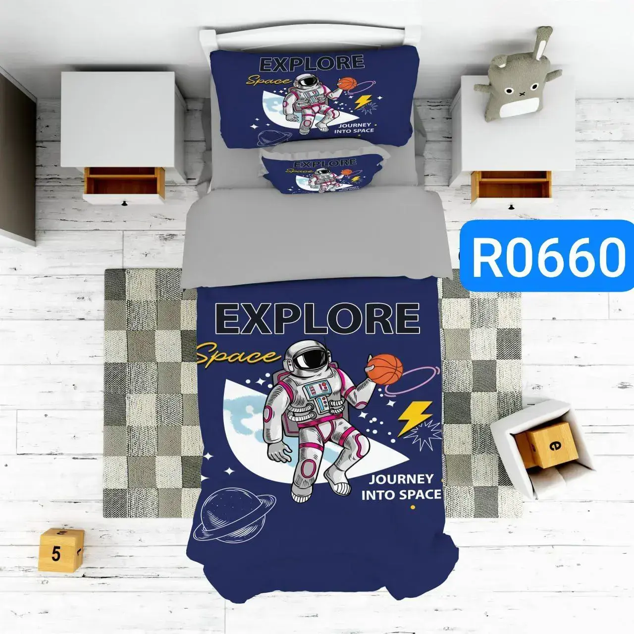 ست رو تختی فضانورد کد R0660 - 1