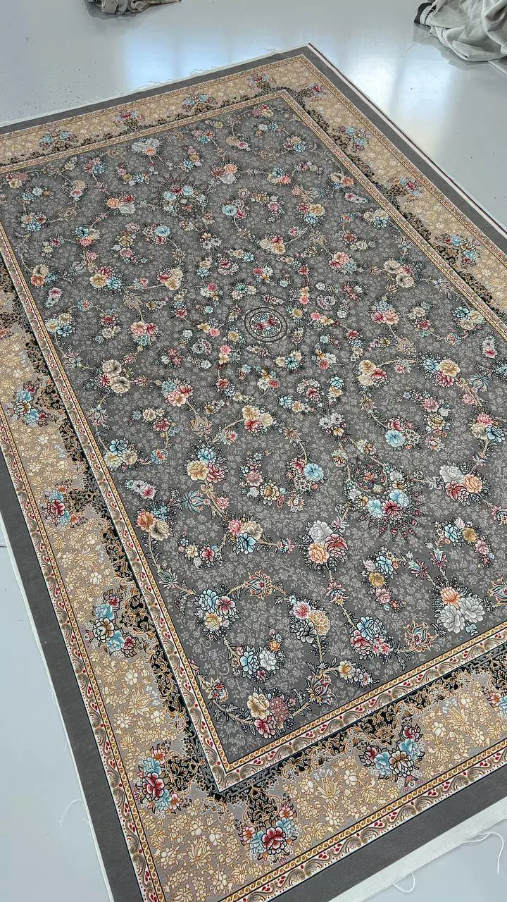 روفرشی کشدار مخمل شانل تراکم بالا (کاور فرش) کد A715 - 1