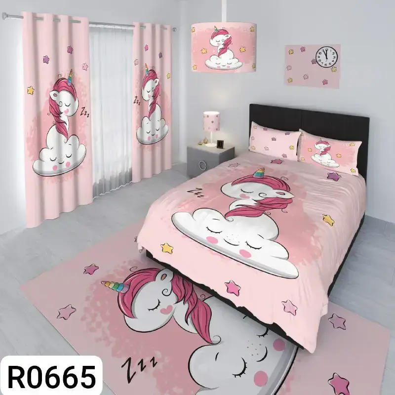 ست رو تختی اسب تکشاخ کد R0665 - 1