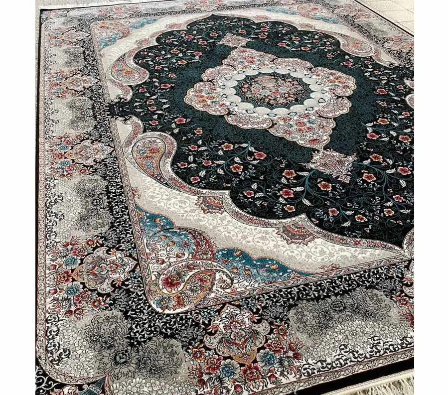  فرش ماشینی سوگند سرمه ای 700 شانه ورژن - ارسال رایگان - 1