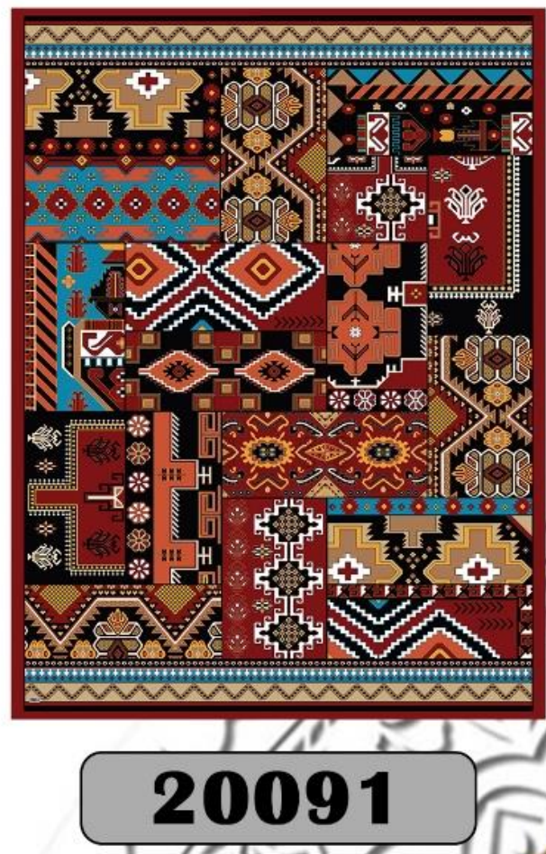 رومیزی مخمل شانل درجه یک کد B20091 - 1