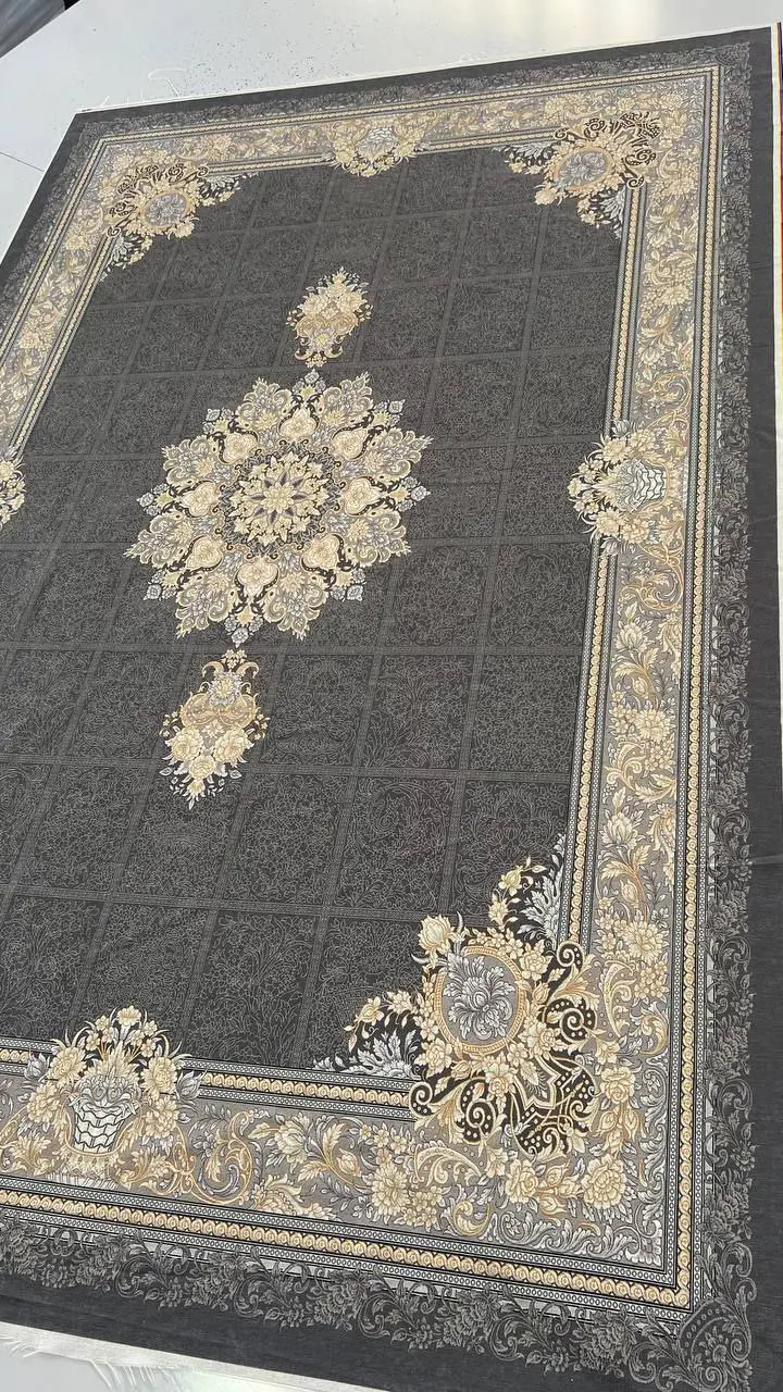 فرشینه ترمزدار و ریشه‌دار طرح راینا کد A709 - 1