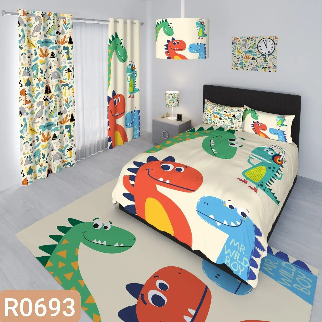 ست رو تختی دایناسور کد R0693 - 1