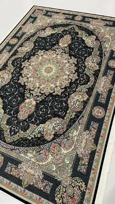 فرشینه ترمزدار و ریشه‌دار طرح غزال کد A588 - 1