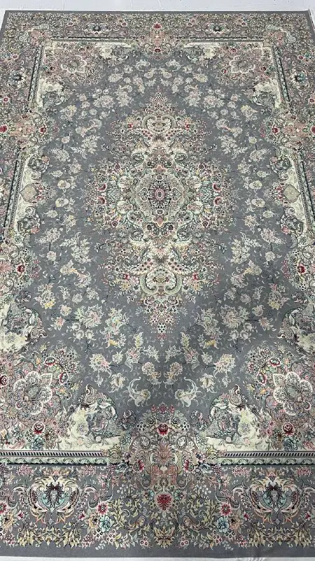فرشینه ترمزدار و ریشه‌دار طرح نرگس کد A587 - 1