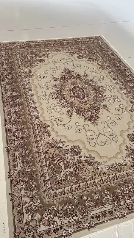 فرشینه ترمزدار و ریشه‌دار طرح نگین کد A579 - 1