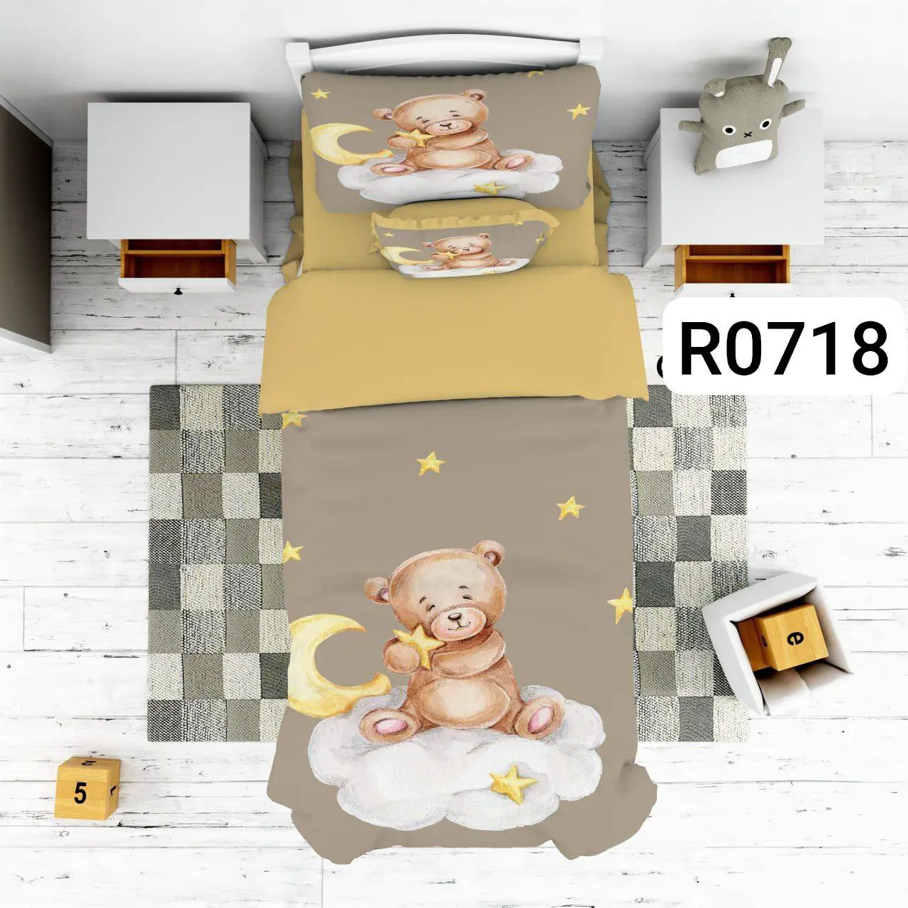 ست رو تختی خرس کد R0718 - 1