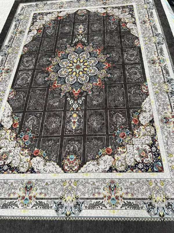 فرشینه ترمزدار و ریشه‌دار طرح آرنیکا کد C710 - 1