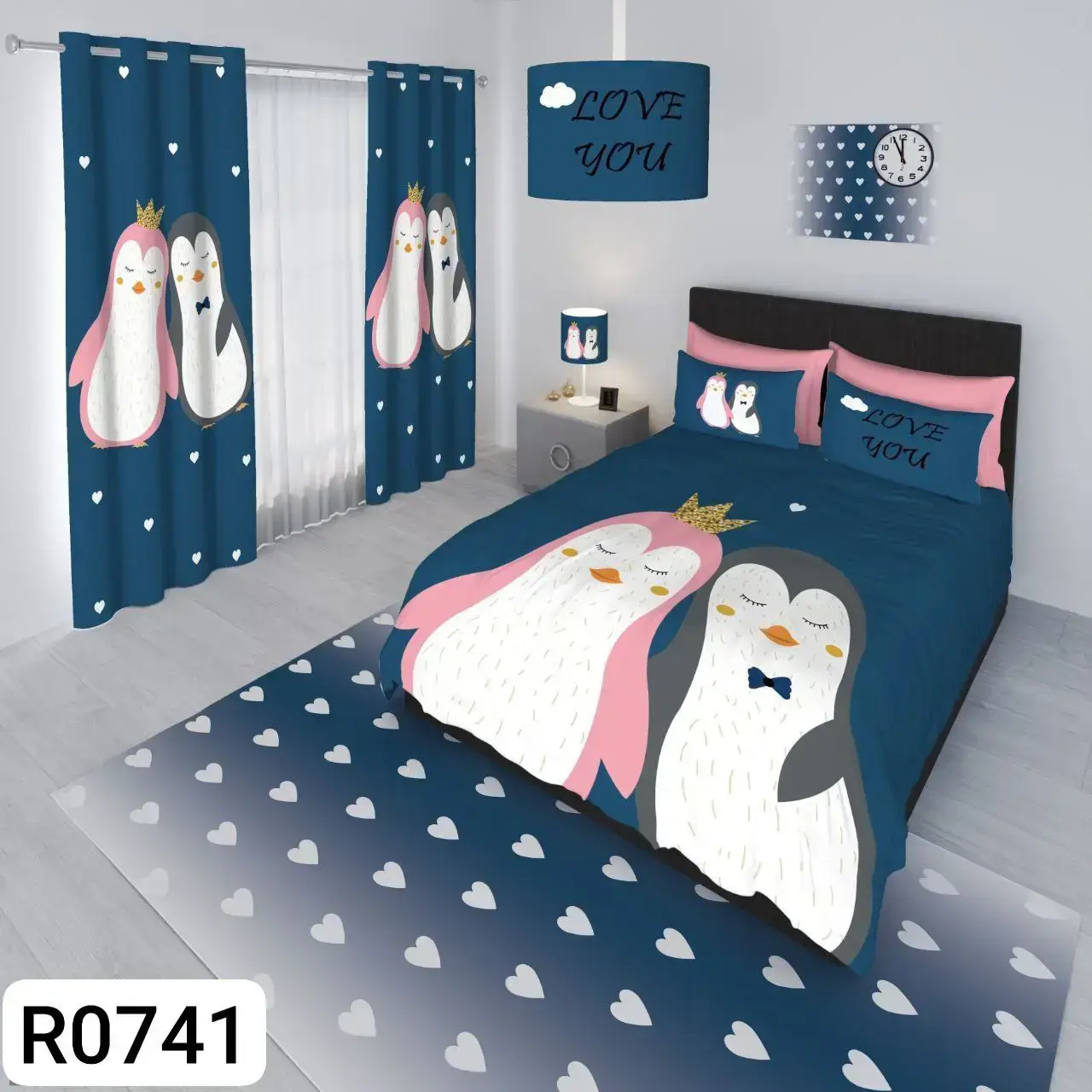 ست رو تختی پنگوئن کد R0741 - 1