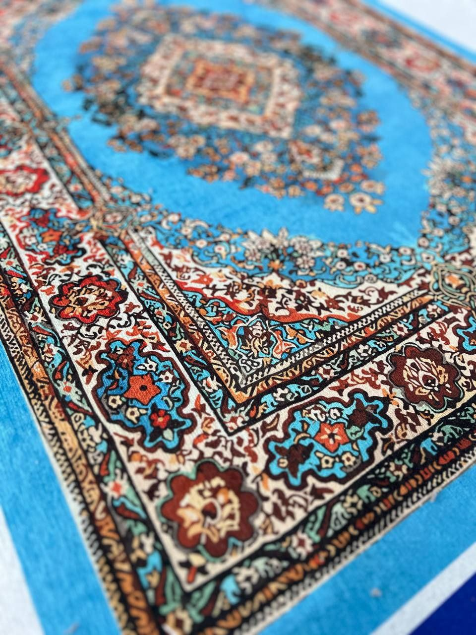  فرشینه ترمزدار و ریشه‌دار مدل «یاسمین» کد C707  - 1