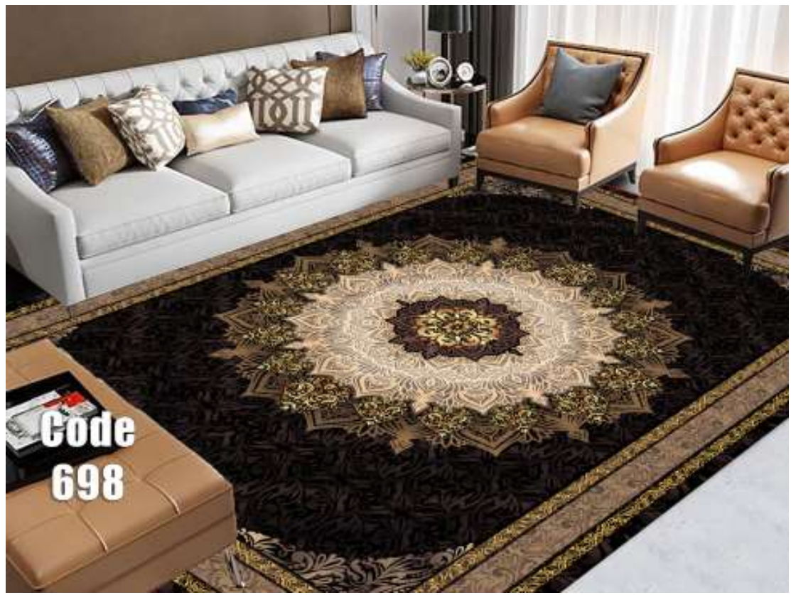 فرشینه ترمزدار و ریشه‌دار طرح غزاله کد C698 - 1