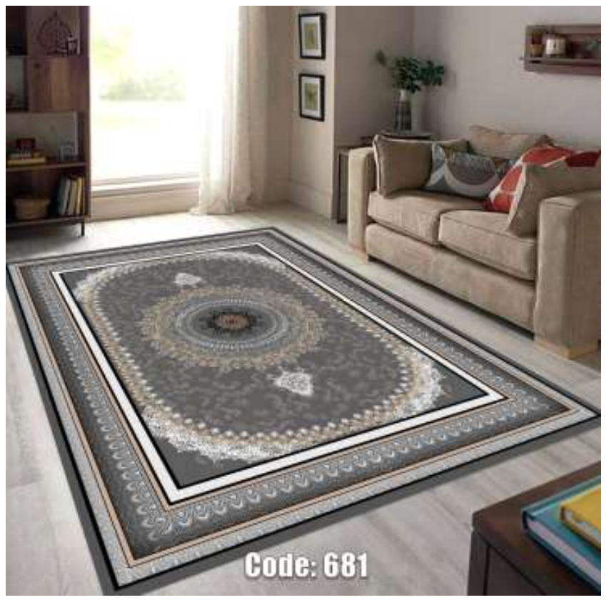 فرشینه ترمزدار و ریشه‌دار طرح نگار کد C681 - 1