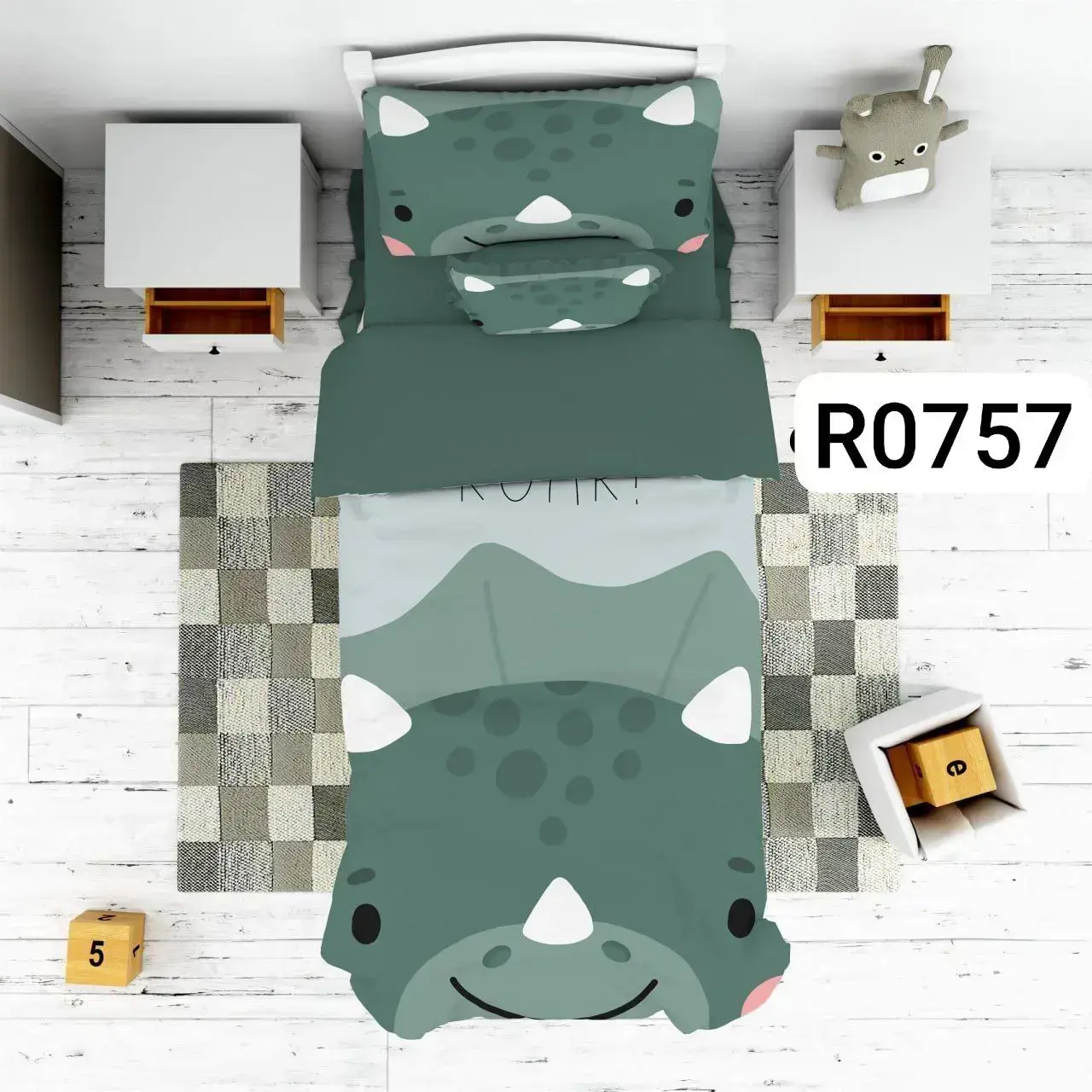 ست رو تختی دایناسور کد R0757 - 1
