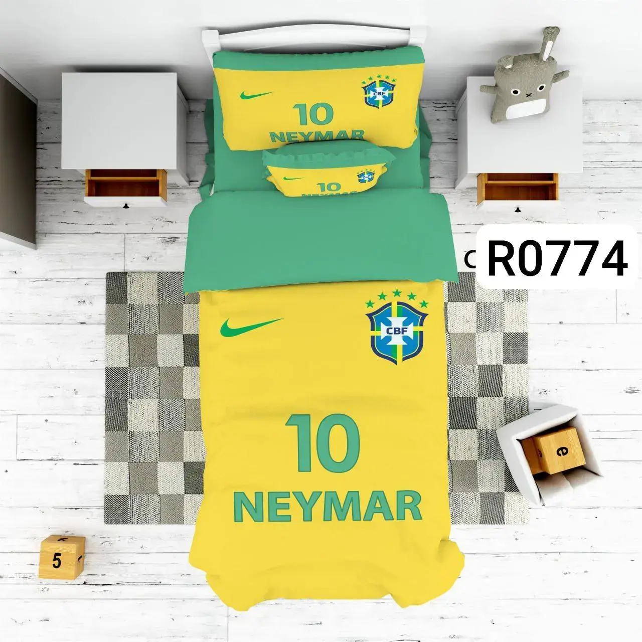 ست رو تختی neymar کد R0774 - 1
